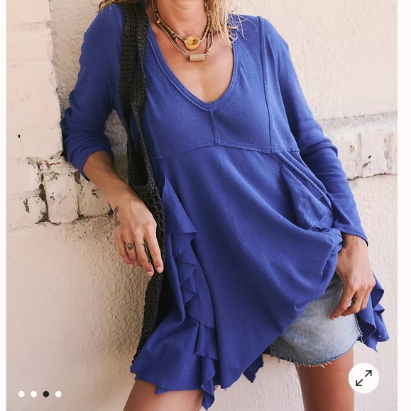 Free People Fp Beach Palm Tunic Black XS - Picture 6 of 7